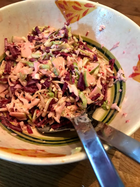 Coleslaw med rødbet